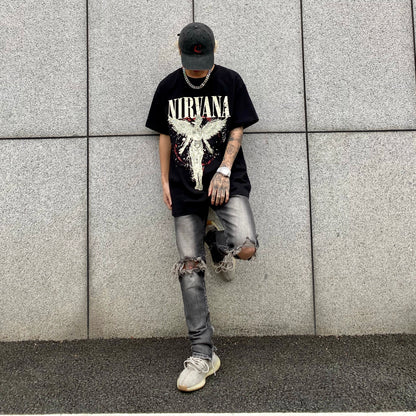 Vintage Graphic Casual T-Shirt for Men (Loose Fit)
