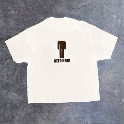 Vintage Y2K Graphic Print Oversized Cotton T-shirt
