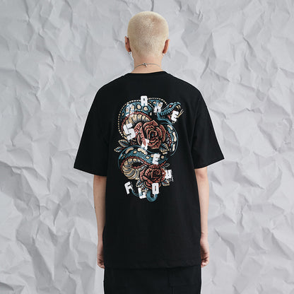 #OVDY 19SS Flower Snake Graphic Tee (Loose Fit)