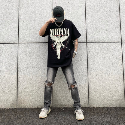 Vintage Graphic Casual T-Shirt for Men (Loose Fit)